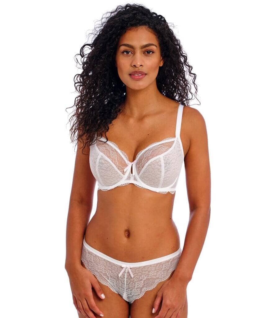 Freya Fancies Underwire Plunge Bra - White Bras 
