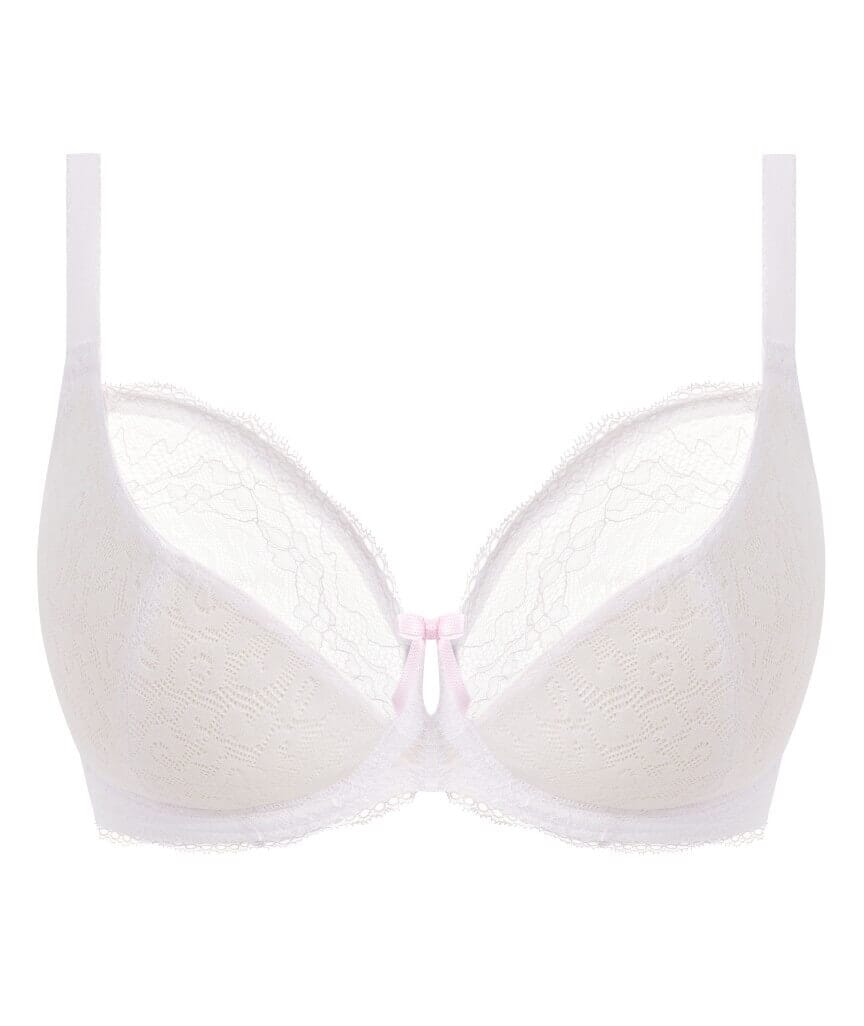 Freya Fancies Underwire Plunge Bra - White Bras 