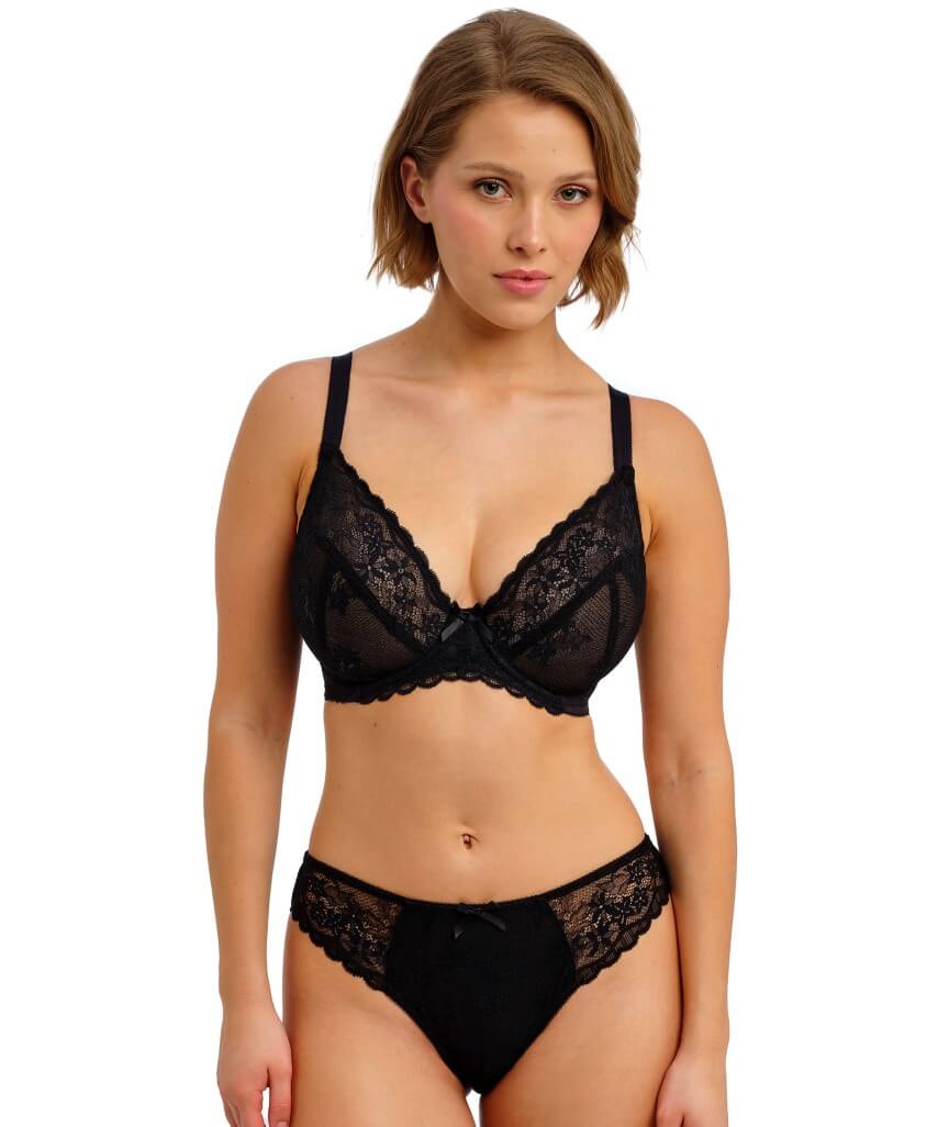 Freya Quinn Underwire Plunge Bra - Black