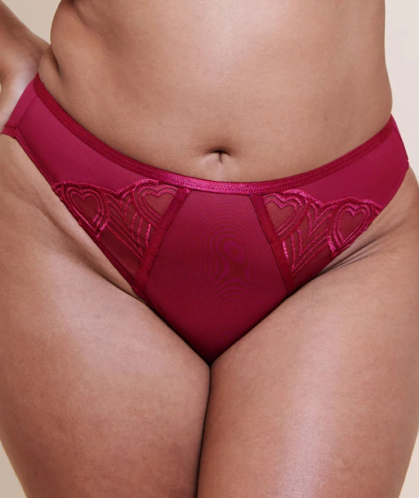 Curvy Kate Heartstopper Brazilian Brief - Sangria