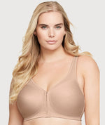 Glamorise Magiclift Front-Closure Posture Back Wire-Free Bra 2 Pack - Black/Cafe Bras 