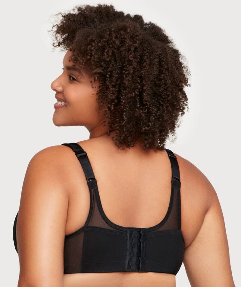 Glamorise Magiclift Seamless Wire-Free Sports Bra - Black - Curvy