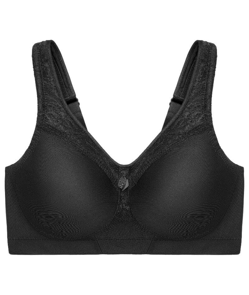 Glamorise MagicLift Seamless Wire-free Everyday Bra - Black Bras 
