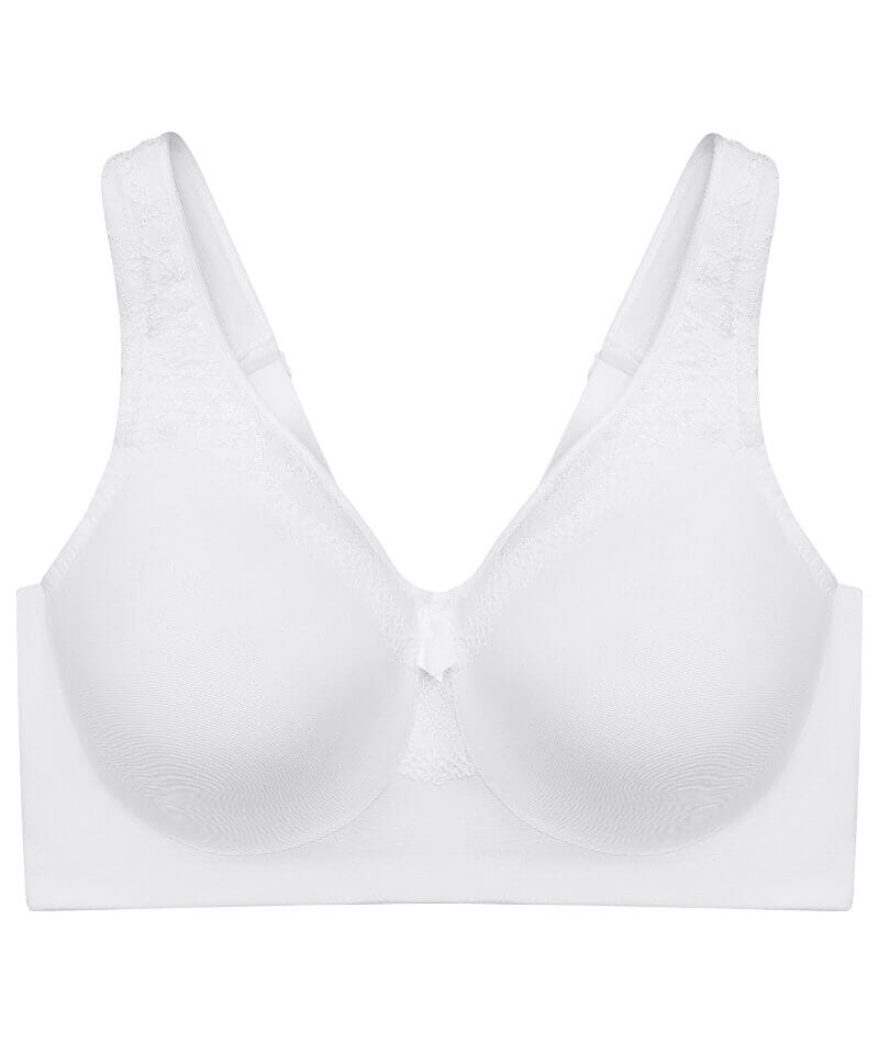 Glamorise MagicLift Seamless Wire-free Everyday Bra - White Bras 