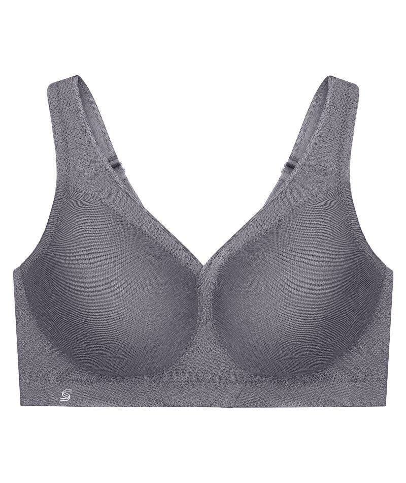Glamorise Magiclift Seamless Wire-Free Sports Bra - Charcoal Gray Bras 