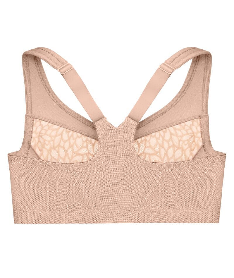 Glamorise MagicLift Wire-Free Front-Closure Racerback Bra - Cafe Bras 