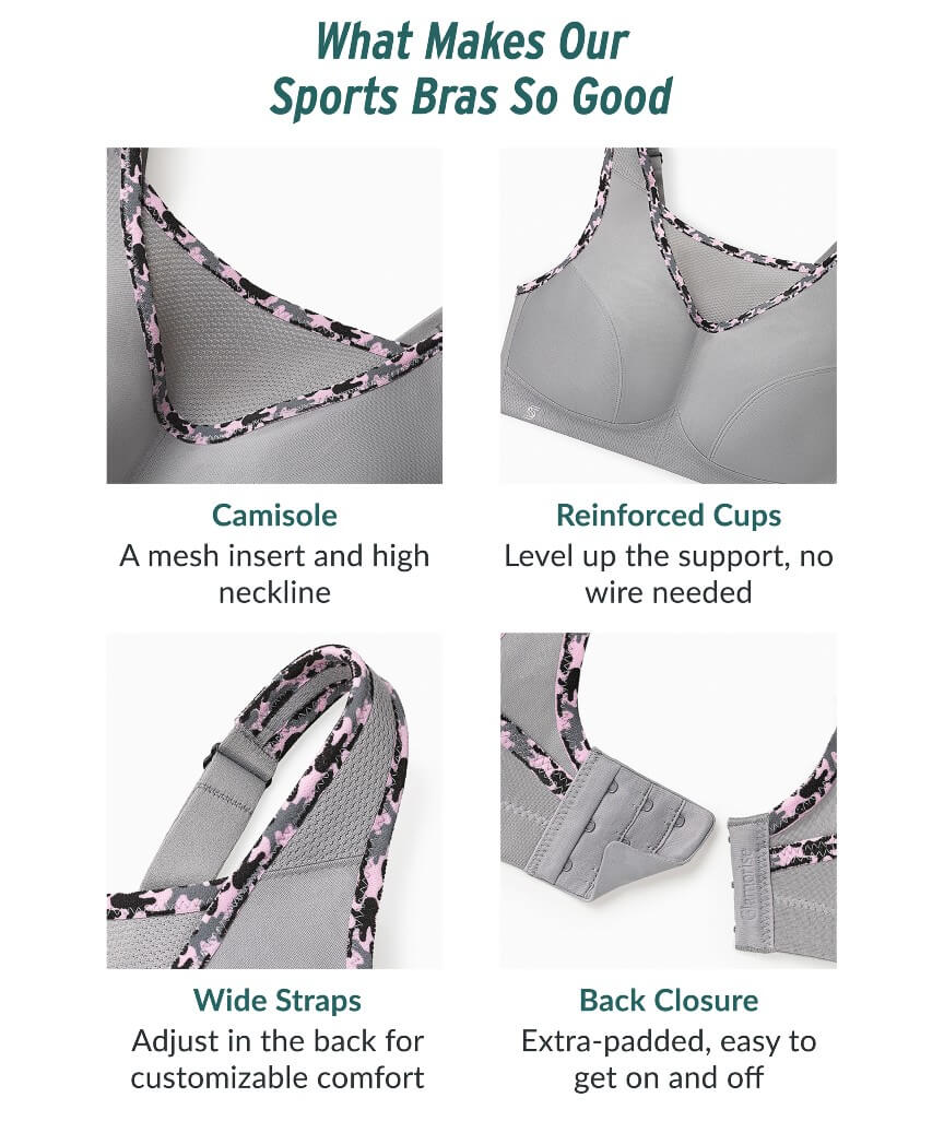 Glamorise No-Bounce Camisole Wire-Free Sports Bra - White