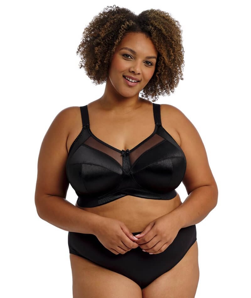 Goddess Keira Soft Cup Wire-Free Bra - Black Bras 