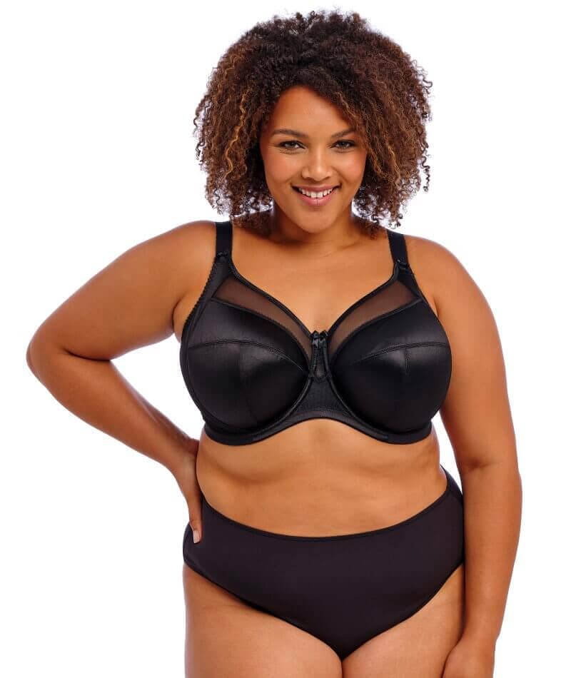 Goddess Keira Underwired Banded Bra - Black Bras 