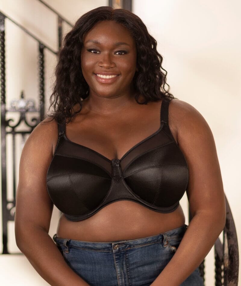 Goddess Keira Underwired Banded Bra - Black Bras 