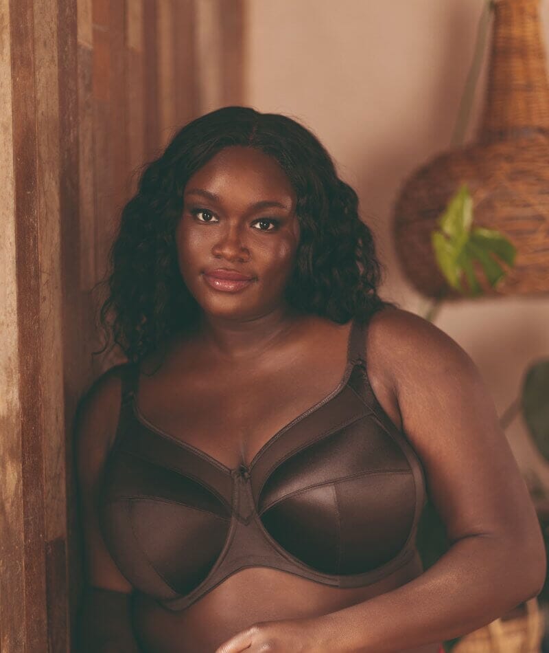 Goddess Keira Underwired Banded Bra - Chocolate Bras 
