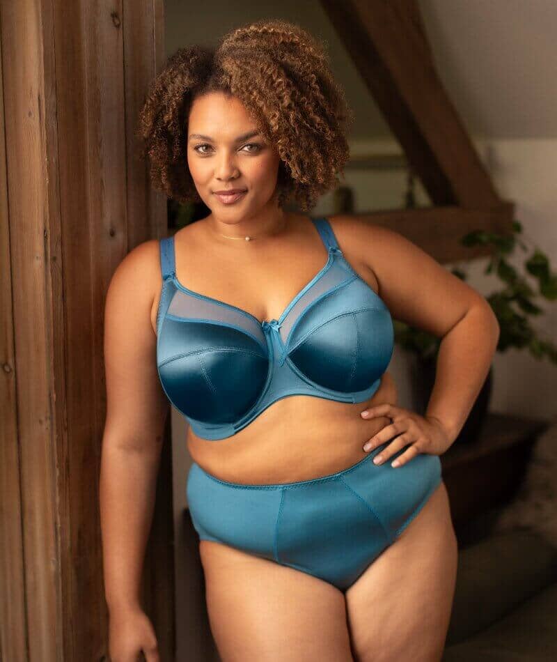 Goddess Keira Underwired Banded Bra - Mediterranean Blue Bras 