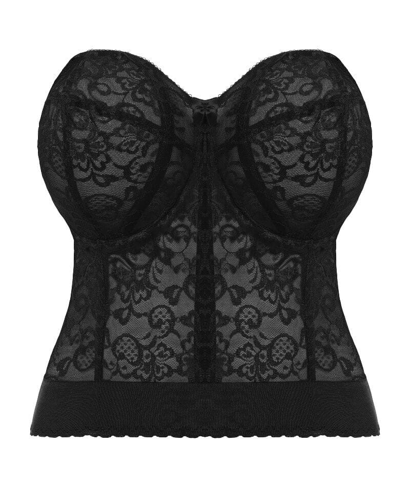 Goddess Lace Bridal Bustier - Black Bras 