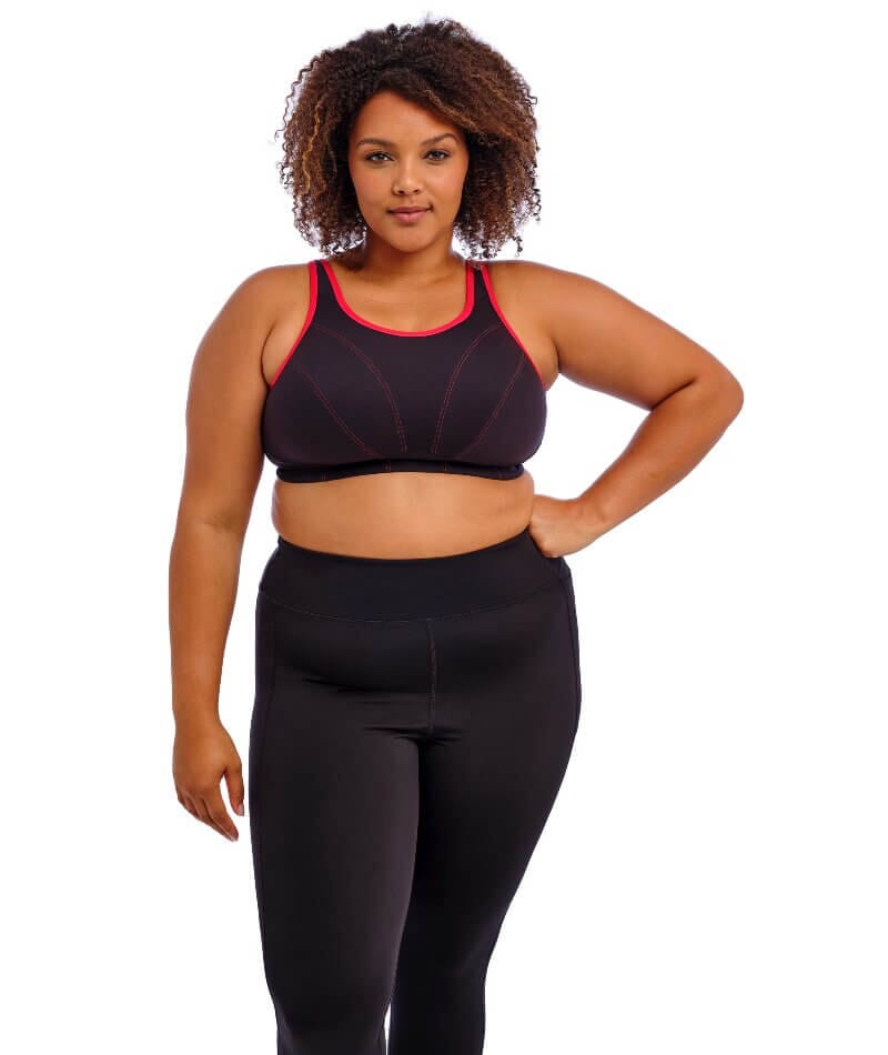 Goddess Sport Soft Cup Wire-Free Sports Bra - Black Bras 