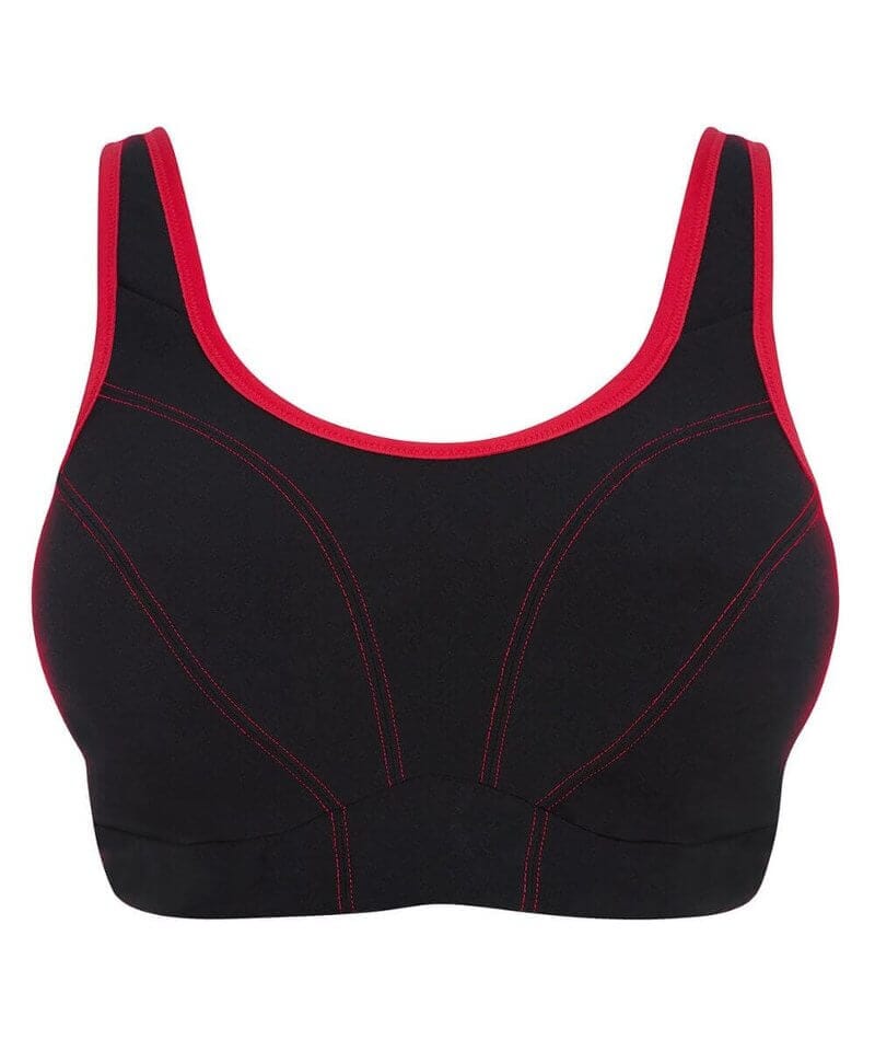 Goddess Sport Soft Cup Wire-Free Sports Bra - Black Bras 