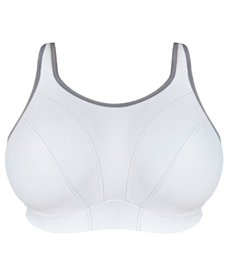 Goddess Sport Soft Cup Sports Bra - White Bras 