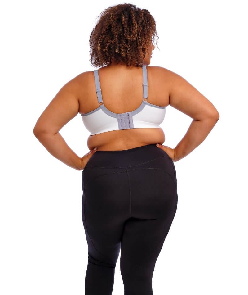 Goddess Sport Soft Cup Sports Bra - White Bras 
