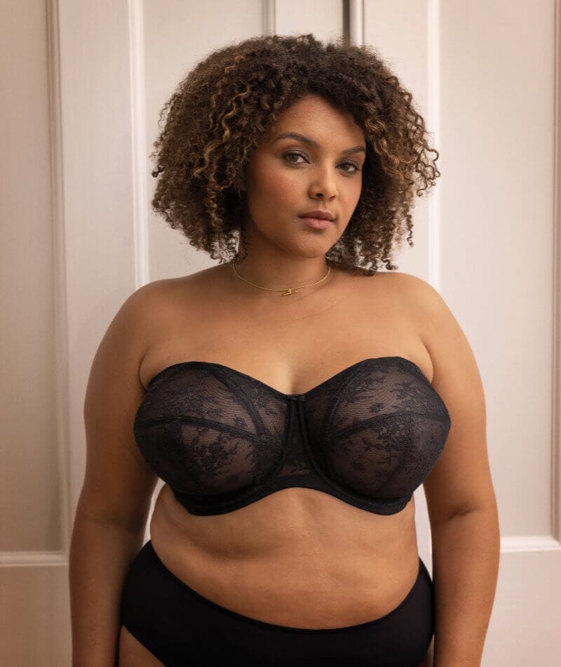 Goddess Verity Underwired Strapless Bra - Black Bras 