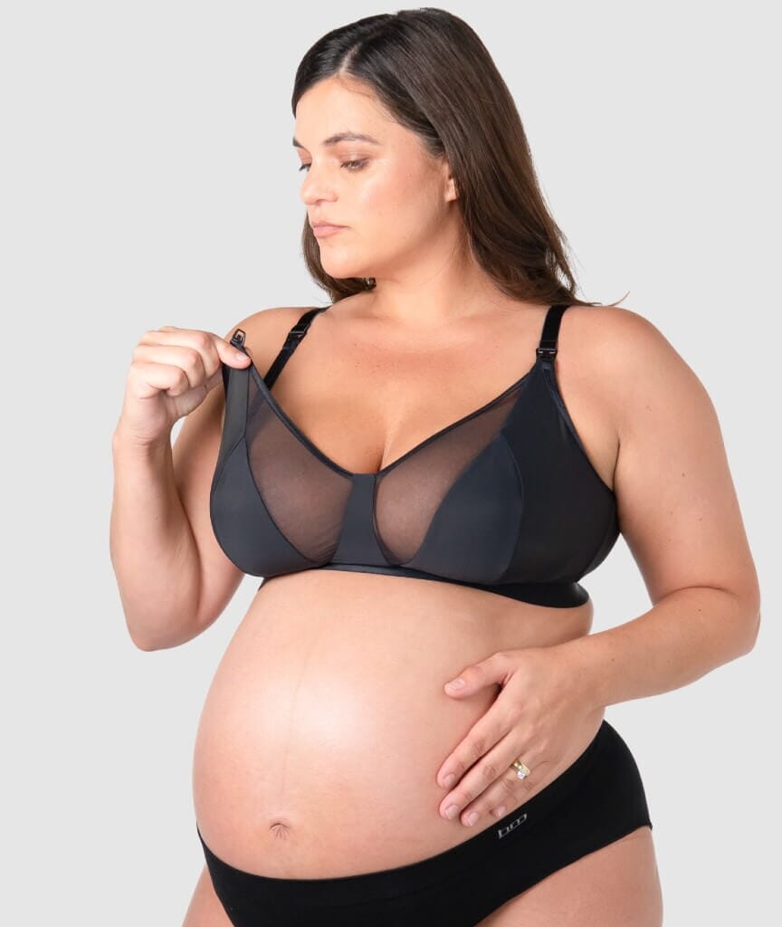 Hotmilk Flawless Full Cup Wire-Free Nursing Bra - Black Bras 