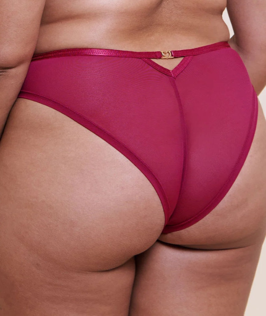 Curvy Kate Heartstopper Brazilian Brief - Sangria