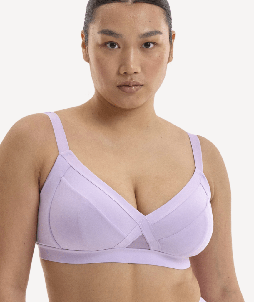 Nala Support Wirefree Bralette - Better Than Cotton Bra - Lavender Fizz