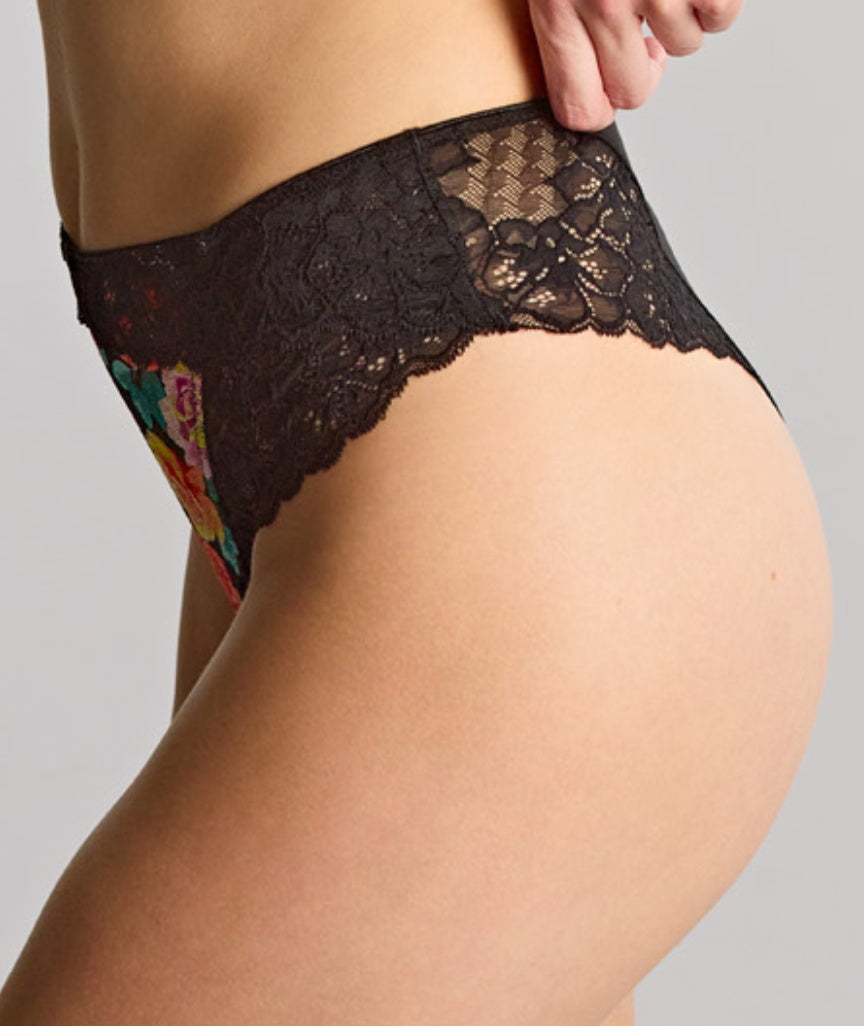 Panache Envy Deep Brief - Black Rose
