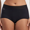 Jockey No Panty Line Promise Sheer Tops Full Brief - Black