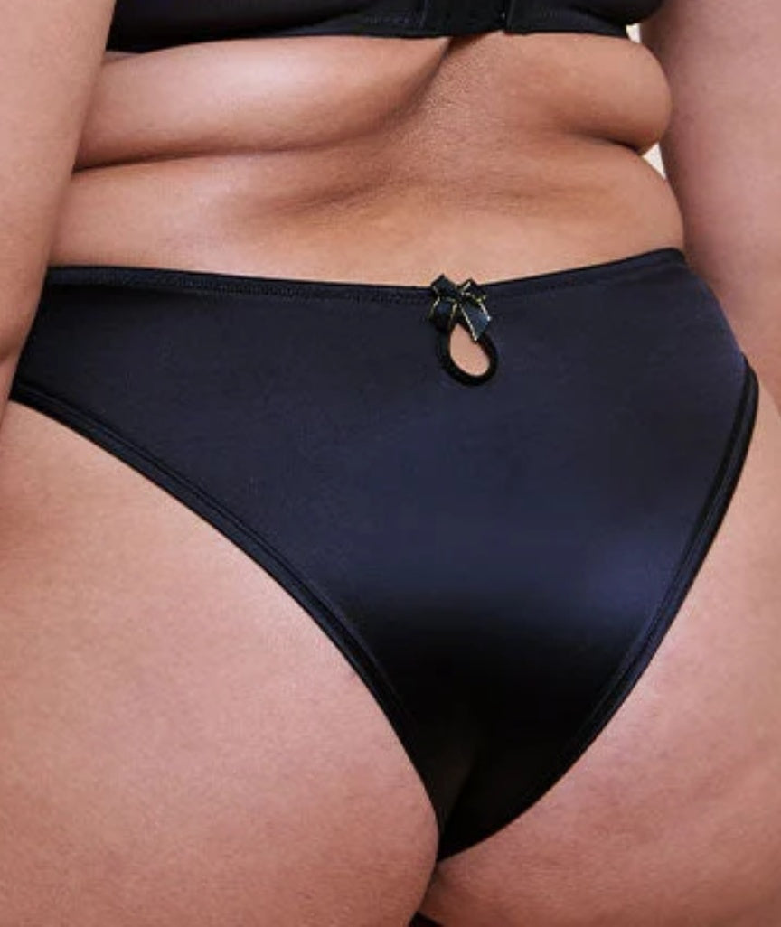 Curvy Kate Boost Lace Tanga Brief - Black/Gold