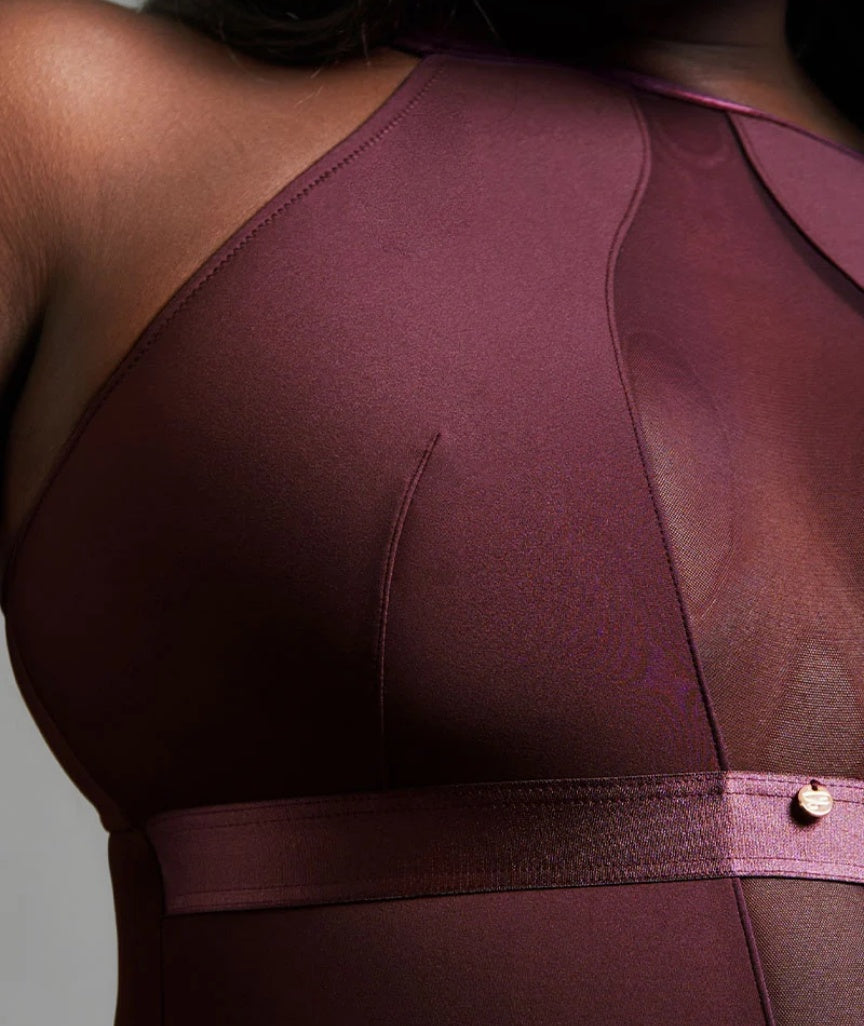 Scantilly Swerve Wire-free Bodysuit - Mulberry Purple