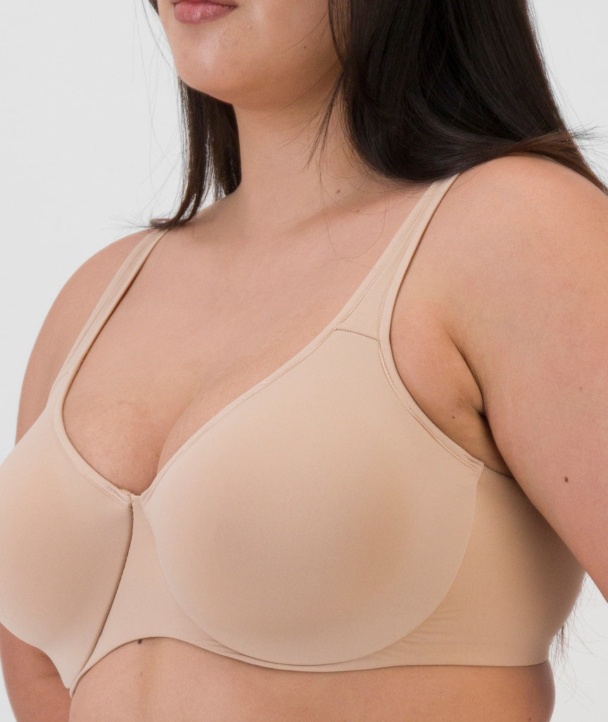 Berlei Barely There Back Smoothing Minimiser Bra - Nude