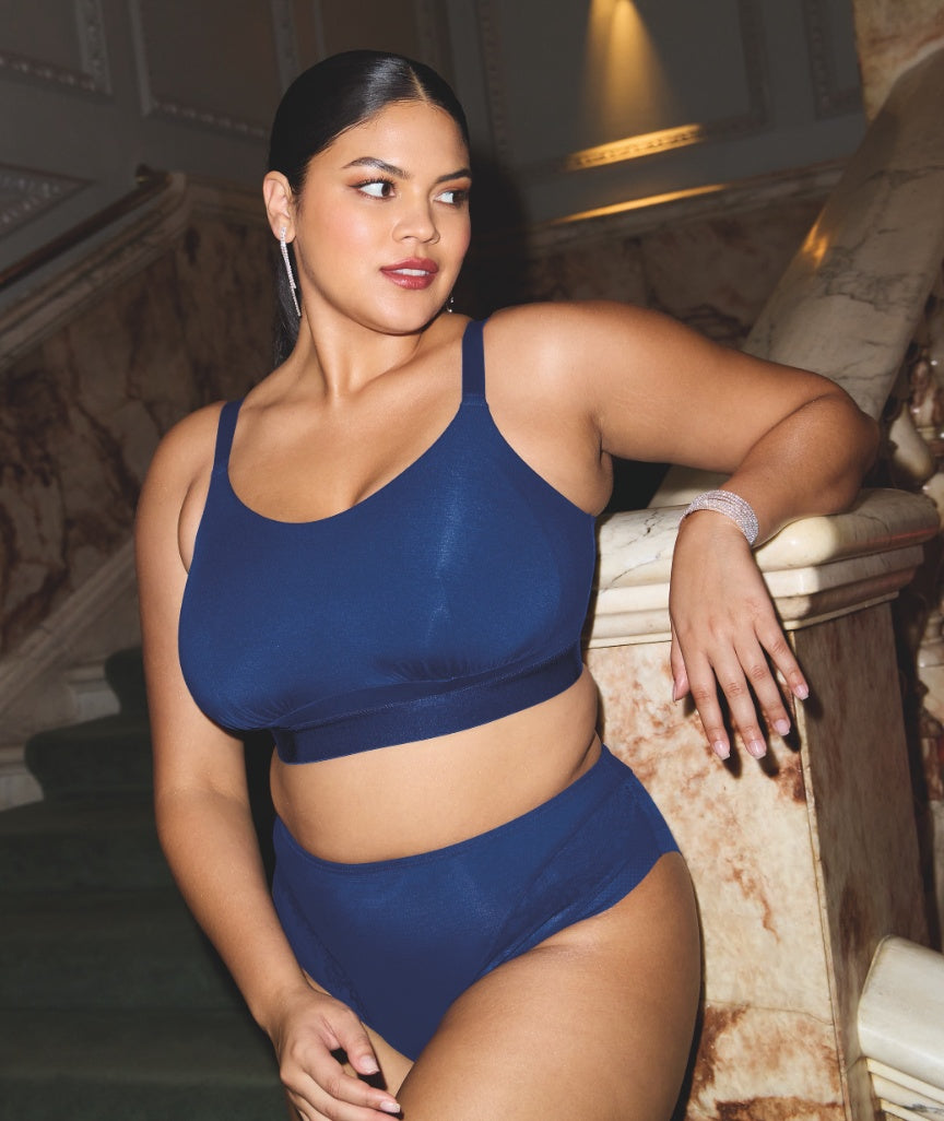 Elomi Downtime Wire-Free Bralette - French Navy