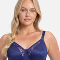 Triumph Lacy Minimizer Bra - True Navy