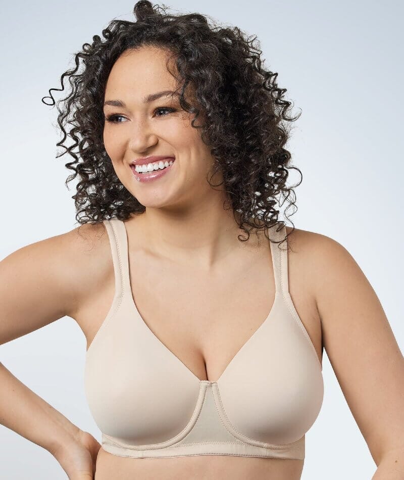 Leading Lady Molded Padded Seamless Wire-free Bra - Nude - Curvy