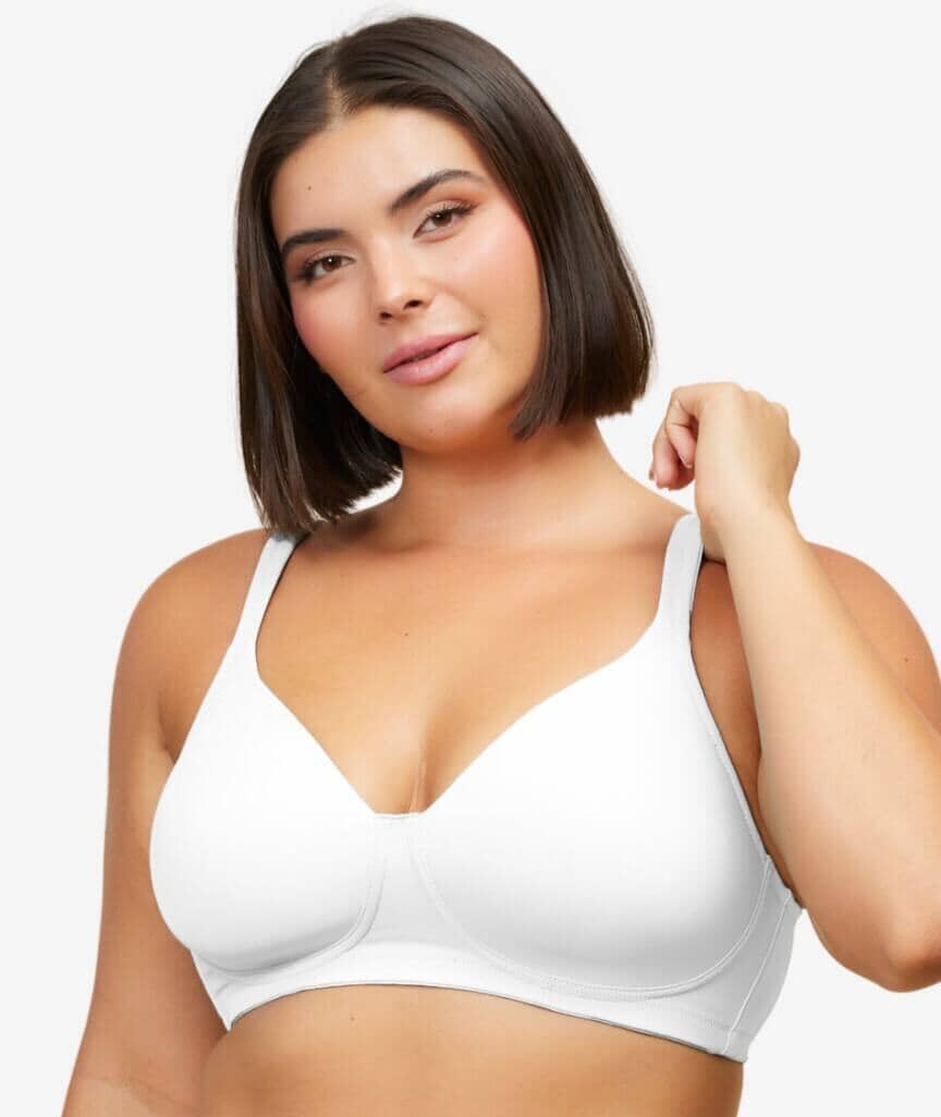 Leading Lady Bridgette Molded Padded Seamless Non-Underwired Bra - White Bras 