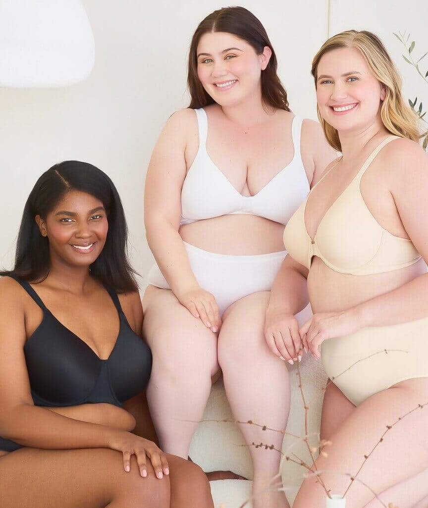 Leading Lady Bridgette Molded Padded Seamless Non-Underwired Bra - White Bras 