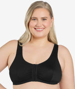 Leading Lady Marlene Wire-free Front Close Comfort Bra - Black Bras 