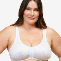 Leading Lady Marlene Wire-free Front Close Comfort Bra - White