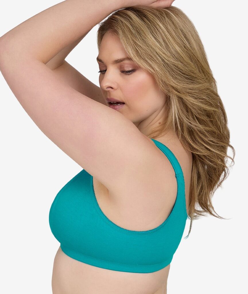 Leading Lady The Meryl Cotton Front Opening Wire-free Leisure Bra - Capri Breeze