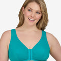 Leading Lady The Meryl Cotton Front Opening Wire-free Leisure Bra - Capri Breeze