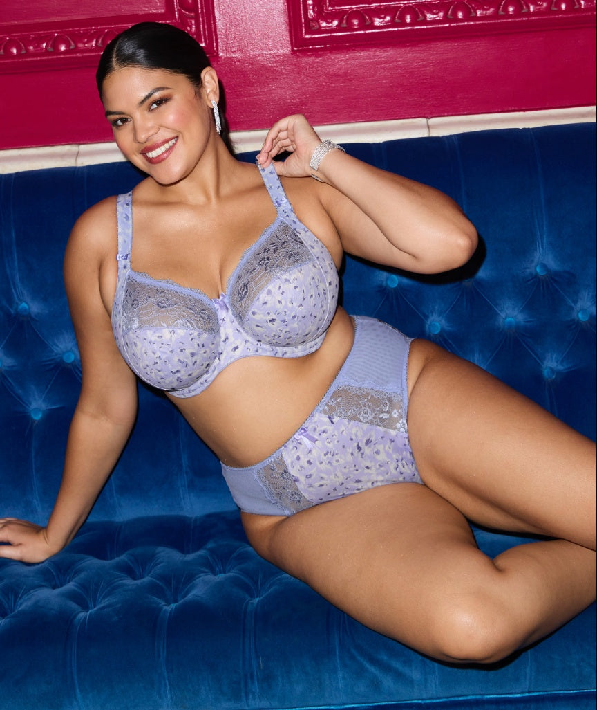 Elomi Morgan High Leg Brief - Blue Leopard