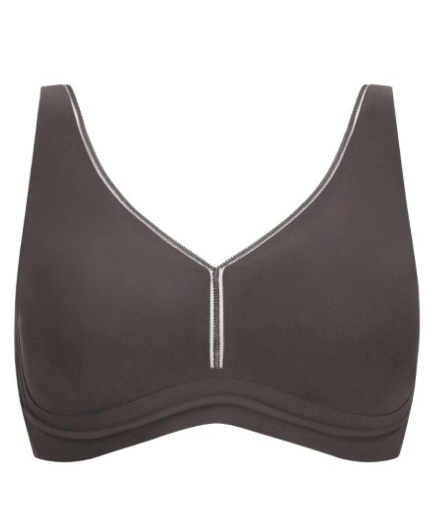 Amoena Wave Flow Non-Wired Bra - Anthracite