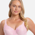 Triumph Embroidered Minimizer Bra - Powder Pink