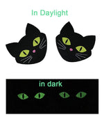 Curvy Cat Shaped Shine In The Dark Nipple Covers - Black