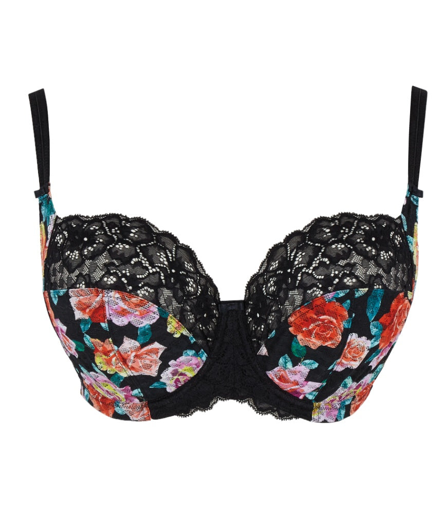 Panache Envy Full Cup Underwire Bra - Black Rose