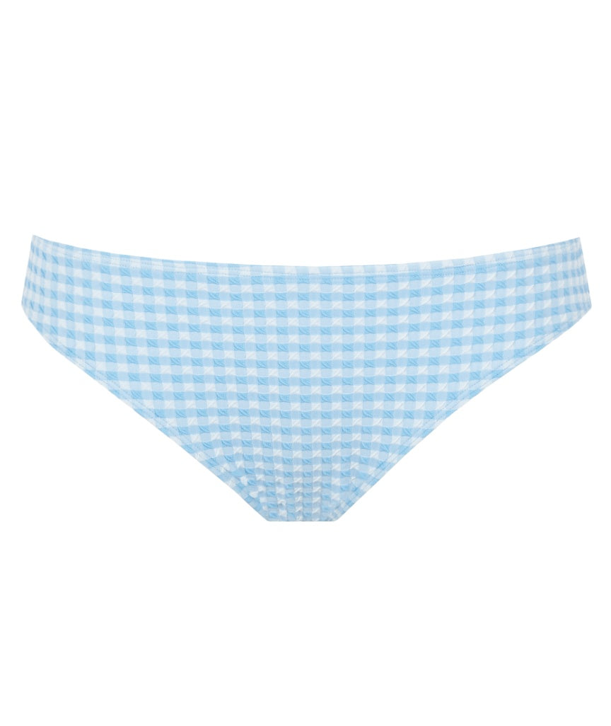 Panache Swimwear Gingham Midi Pant - Sky Blue Gingham