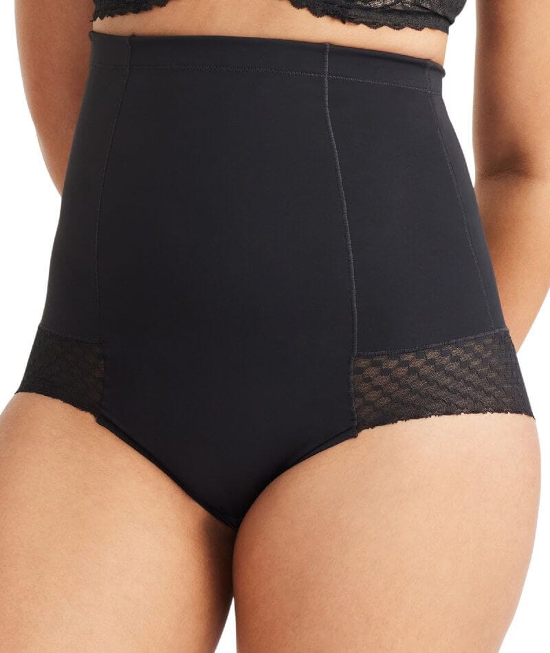 Nancy Ganz Revive Lace High Waisted Brief - Black Shapewear 