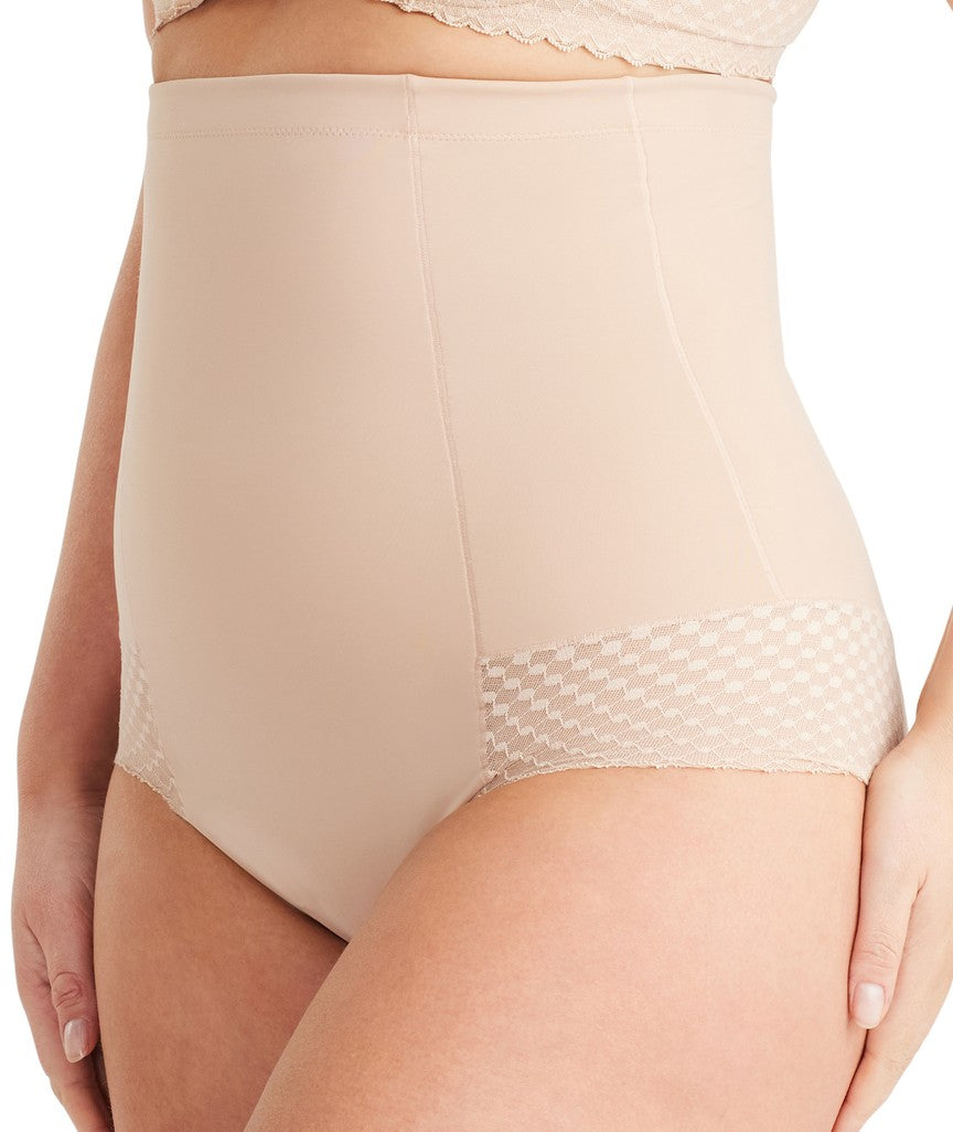 Nancy Ganz Revive Lace High Waisted Brief - Warm Taupe
