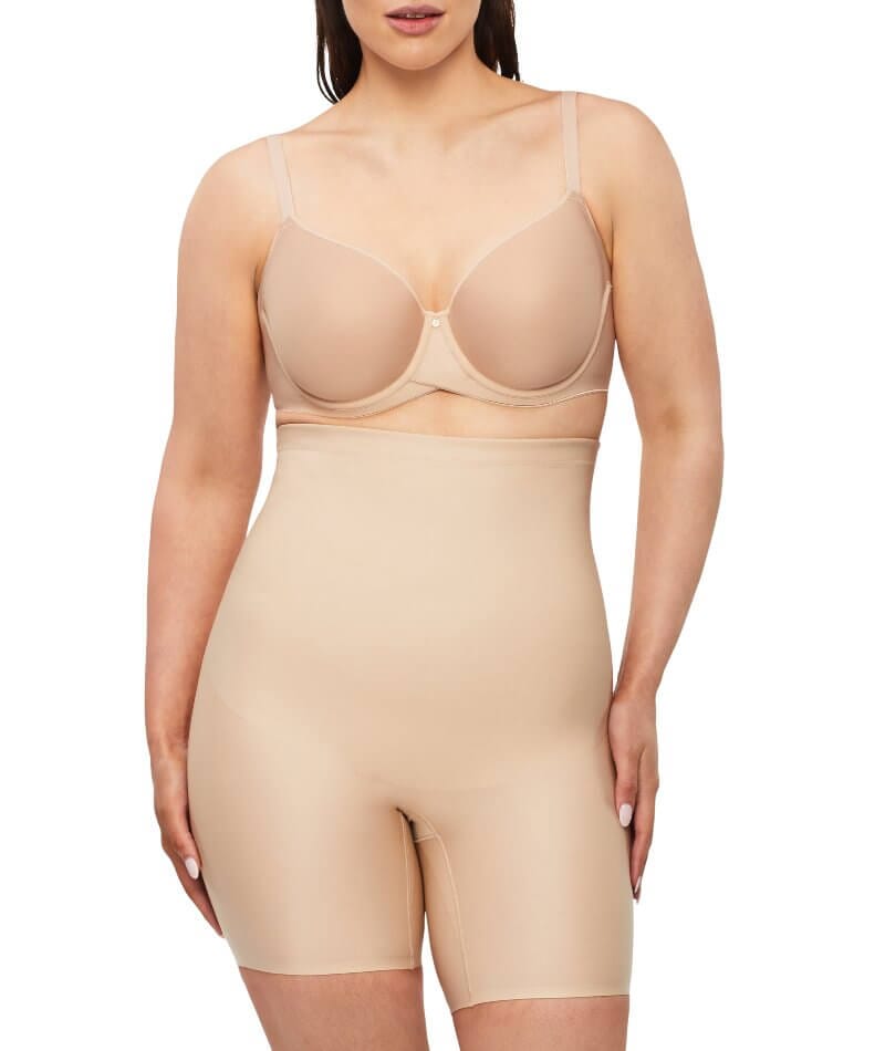 Nancy Ganz X-Factor High Waisted Thigh Shaper Short - Warm Taupe - Curvy