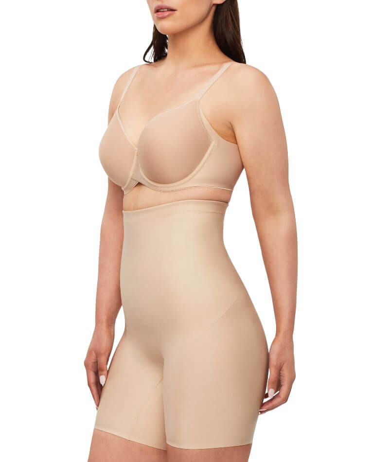 Nancy Ganz X-Factor High Waisted Thigh Shaper Short - Warm Taupe - Curvy