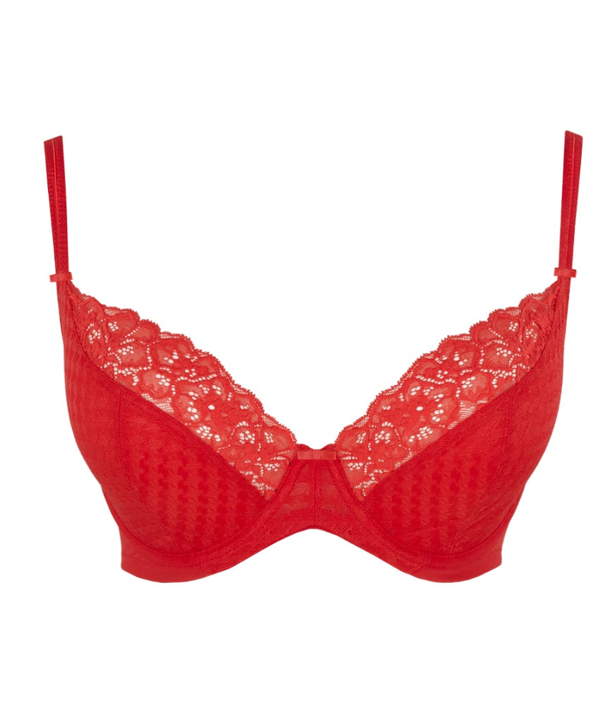 Panache Envy Plunge Underwire Bra - Poppy Red